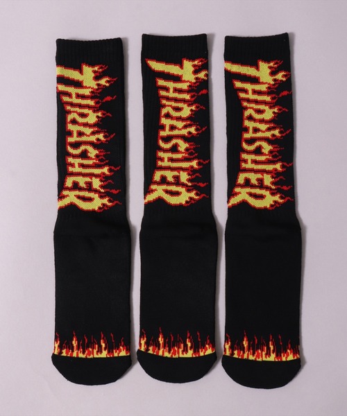 THRASHER（スラッシャー） 靴下 (LF)「THRASHER」「3足セット」バック