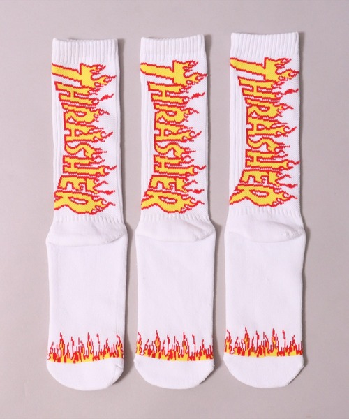 THRASHER（スラッシャー） 靴下 (LF)「THRASHER」「3足セット」バック