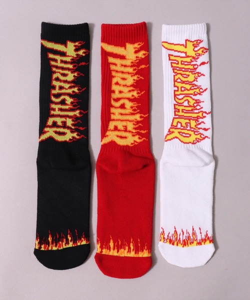 THRASHER（スラッシャー） 靴下 (LF)「THRASHER」「3足セット」バック