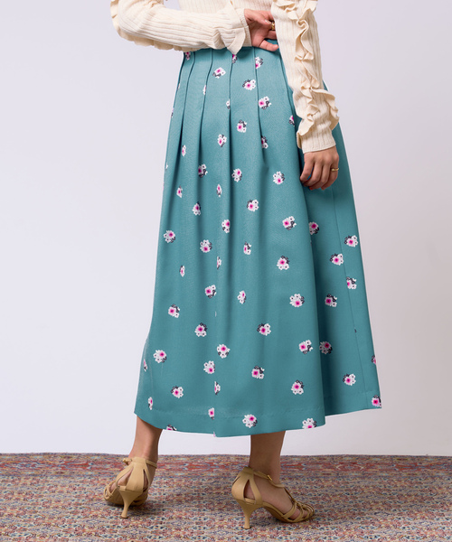 タグ付き未使用品】IENA LA BOUCLEスカート花柄ミモレ丈38