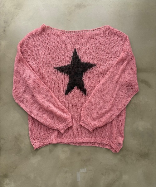 割引価格 SHAGGIE ニット スター柄シアールーズオフショル セーター ワンピース