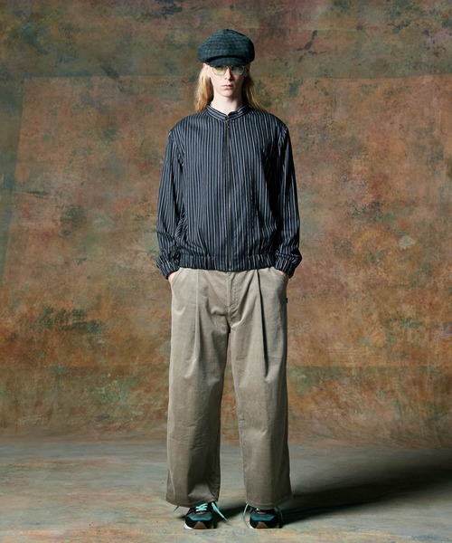 stripe shirt blouson ストライプシャツブルゾン glamb シャツ Stripe Blouson Shirt / ストライプブルゾンシャツ