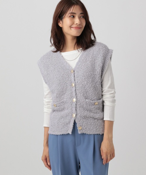 Elura（エルーラ） ベスト ジレ ニットツイードベスト/130788