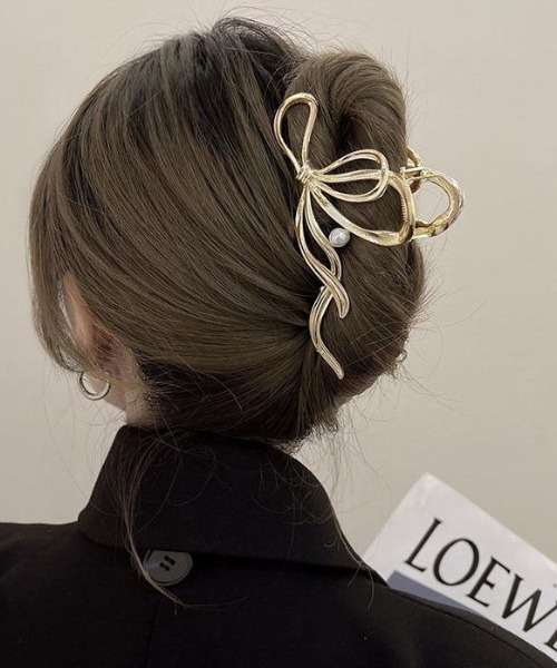 Per sist ence（パーシエンス） ヘアクリップ リボンパールヘア
