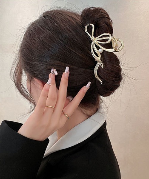 Per sist ence（パーシエンス） ヘアクリップ リボンパールヘア