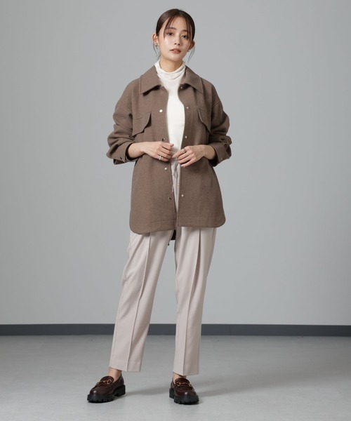 NANO universe（ナノ・ユニバース） パンツ ウラキモウ ピンタック