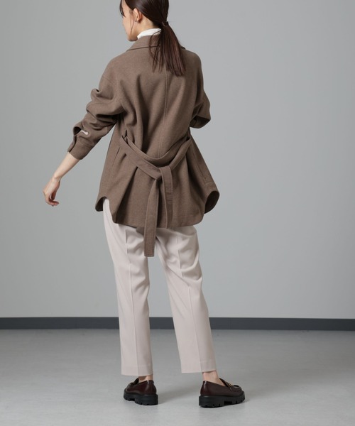 NANO universe パンツ ウラキモウ ピンタックイージーテーパードパンツ