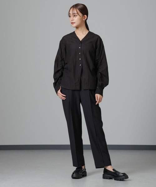 NANO universe（ナノ・ユニバース） パンツ ウラキモウ ピンタック