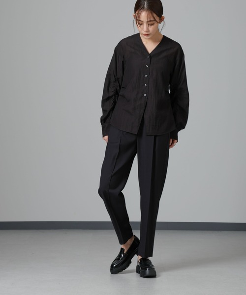 NANO universe（ナノ・ユニバース） パンツ ウラキモウ ピンタック