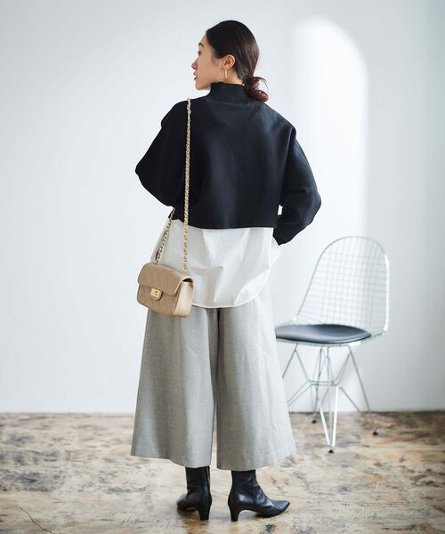 le.coeur blanc（ルクールブラン） パンツ ウォッシャブルツイード