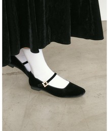 パンプス フラット ビジューストラップ メリージェーン : ZOZOTOWN