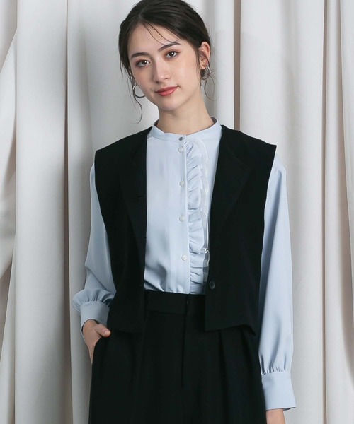 eLLa selectshop ボアショートジレ　ベスト ジップショートジレ（ベスト）｜Ellno de Mavie（エルノデメヴィ