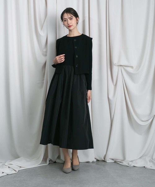 RAW FUDGE♡ロングベスト スリットデザインジレワンピース outer RAW FUDGE
