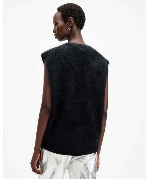 ベスト ジレ REBEL BRUSHED CASHMERE TANK TOP | REBEL ブラッシュド カシミヤ タンク トップ レディース ALLSAINTS ベスト ジレ REBEL BRUSHED CASHMERE TANK TOP