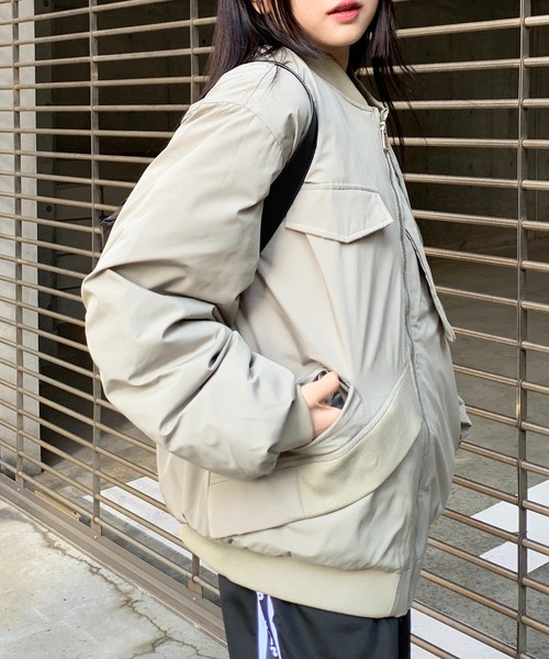 lilful ブルゾン アウター シルバーアクセント ストリートブルゾン