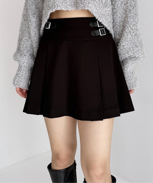 【3万円】レキサミ ベルト付き　スカート layered long skirt | KISHIDAMIKI