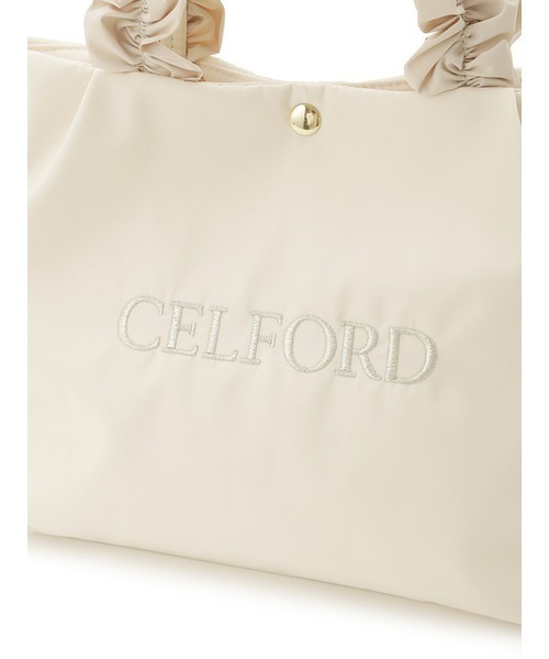 【CELFORD】トートバッグ CELFORD トートバッグ 「プリュム」フリルラメ刺繍トートバッグ
