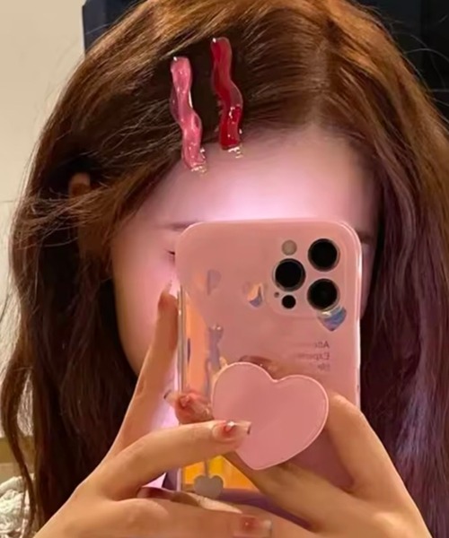 ヘアクリップ 「 ammy. / エイミードット 」 クリア ウェーブ カラー