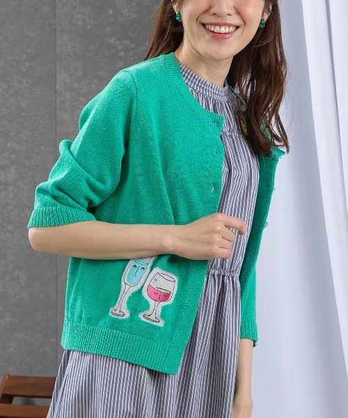 STUDIO PICONE（スタジオピッコーネ） カーディガン イラスト刺繍