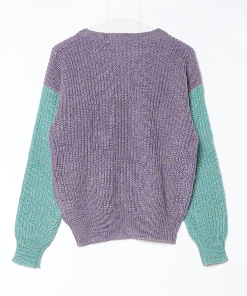 「CAROLINA GLASER」 長袖ニット FREE パープル レディース_画像2