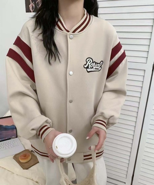 スタジャン 赤/白 刺繍入り 着用写真あり セール】刺繍入りスカジャン（スタジャン）｜ZI-ON（ジーオン）の