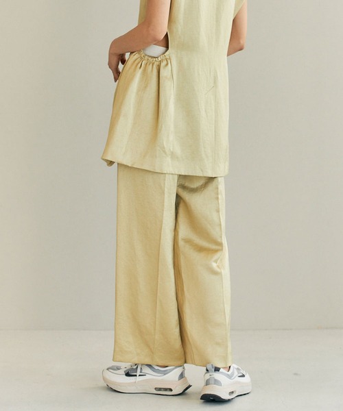 THINGS THAT MATTER パンツ TRIACETATE LINEN WIDE PANTS