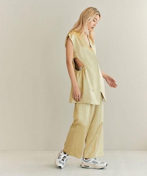 SEA LINEN TUCK TROUSERS リネン 麻 パンツ レディース LINEN TUCK PANTS | SEEMY STORE（シーミーストア）