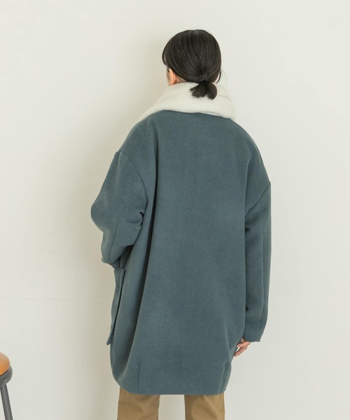 「UR Lab.」 ノーカラーコート FREE レッド レディース_画像4