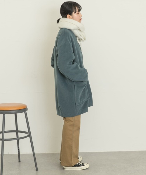 「UR Lab.」 ノーカラーコート FREE レッド レディース_画像5