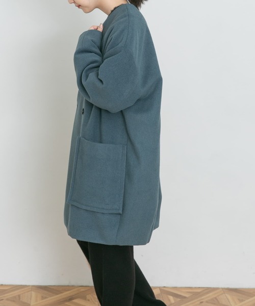 「UR Lab.」 ノーカラーコート FREE レッド レディース_画像7