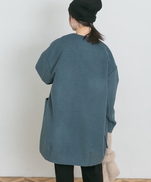 「UR Lab.」 ノーカラーコート FREE レッド レディース_画像8