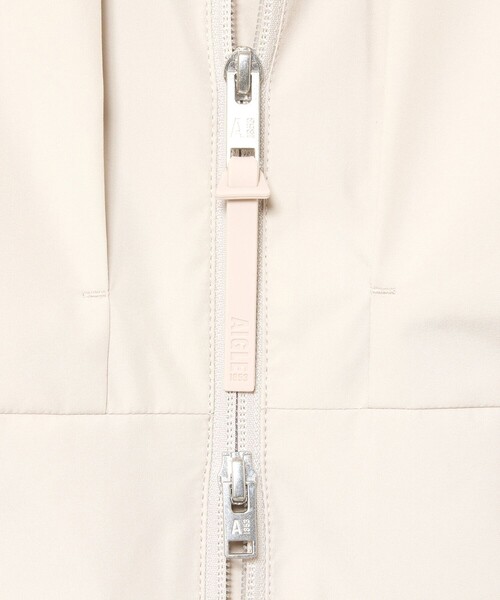 ベスト ジレ 防風 透湿 撥水 防水 WINDSTOPPER ウインドストッパー スリーブレスジャケット ミリタリーベスト フード脱着可 レディース AIGLE ベスト ジレ GORE-TEX ゴアテックスウインドストッパー(R