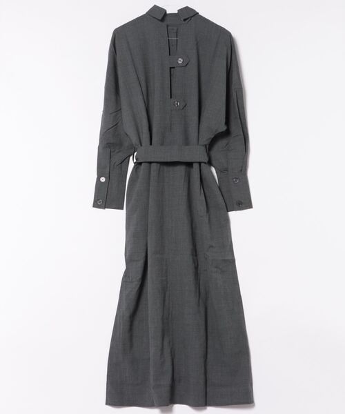 CIEL'AIR（シエルエアー） シャツワンピース M グレー レディース