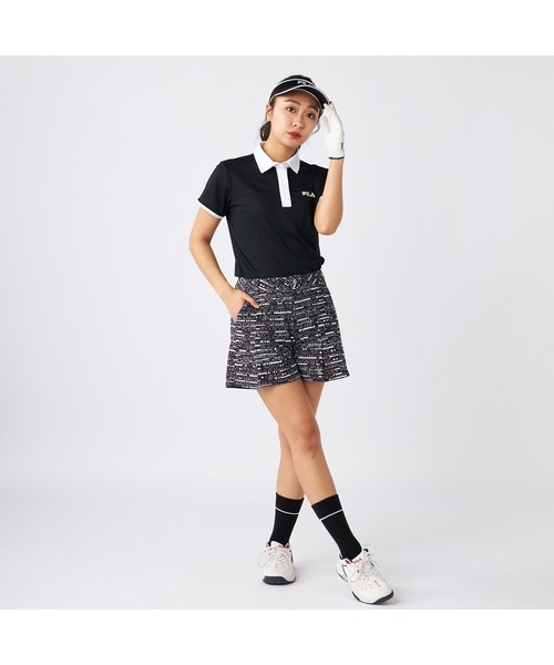 美品＊FILAフィラ＊タックプリーツの紺ショートパンツと綺麗シルエットの上下 美品＊FILAフィラ＊タックプリーツの紺ショートパンツと綺麗