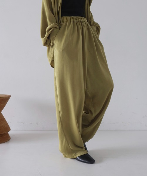 hellam（ヘラム） パンツ サテンコクーンパンツ レディース : ZOZOTOWN