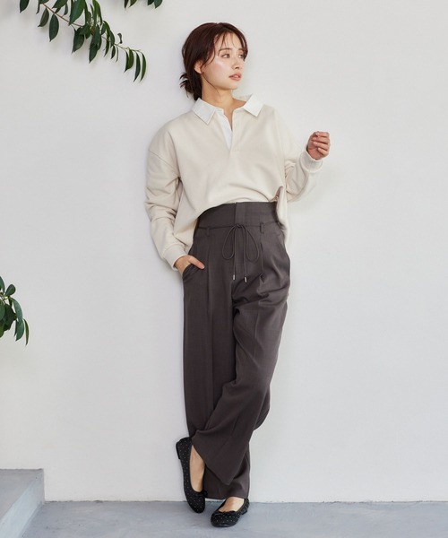 ポロシャツ ポロ ラガーTOPS レディース WEGO ポロシャツ ポロ WEGO/ワンポイント刺繍ラガーシャツ