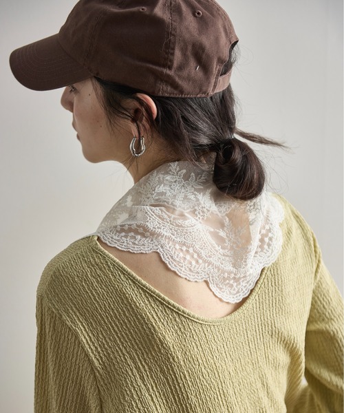 THE Yon スカーフ バンダナ トライアングルレーススカーフ レディース