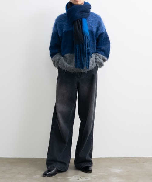 SINSS マフラー フリー ブルー メンズ : ZOZOTOWN Yahoo!店 - 通販