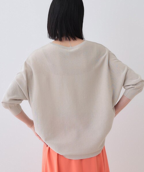 INDIVI / インディヴィ 春SALE！【洗える】コットンリネン ドルマンニット 春SALE！【洗える】コットンリネン ドルマンニット（ニット