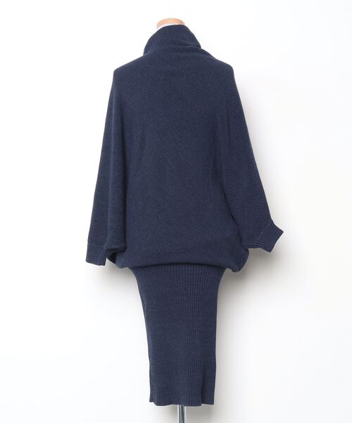 「emmi」 ニットワンピース FREE ネイビー レディース_画像2