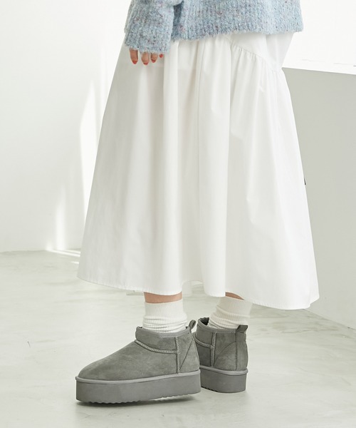 「Chaco closet」 ムートンブーツ L ダークブラウン レディース_画像5