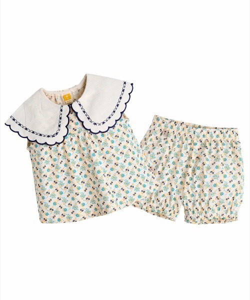 ハンドメイド子供服 オーダーメイドセットアップ100.120 セットアップ 「セットアップ」メイリートップス＆パンツ キッズ