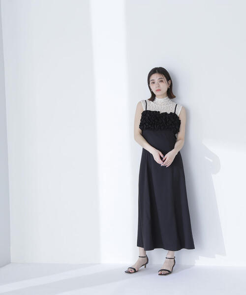 NATURAL BEAUTY BASIC ワンピース フロントフリルキャミ