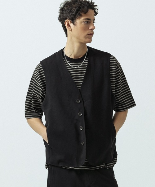 新品  ベスト メンズ Sサイズ ブラック ジレ SLICK（スリック） ベスト ジレ メンズ レディース : ZOZOTOWN Yahoo