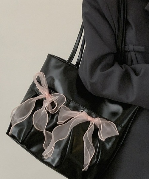 gossip!ロサンゼルス トートバッグ Y2Kガーリー＊リボン付き大容量