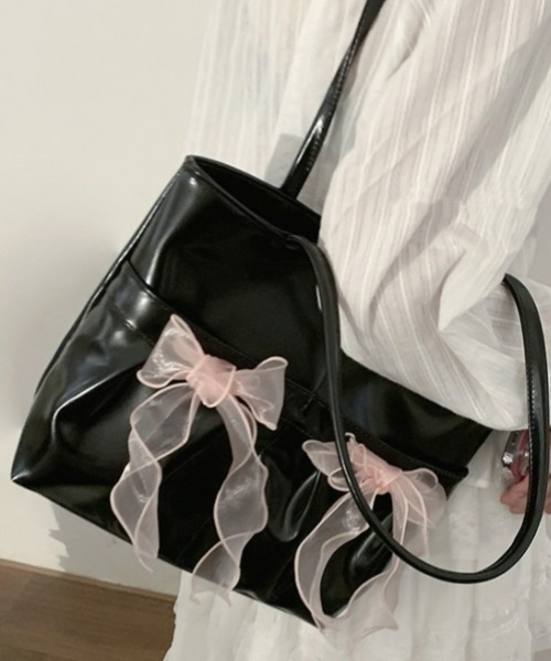 gossip!ロサンゼルス トートバッグ Y2Kガーリー＊リボン付き大容量