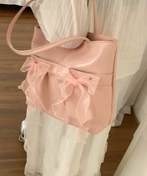 gossip!ロサンゼルス トートバッグ Y2Kガーリー＊リボン付き大容量