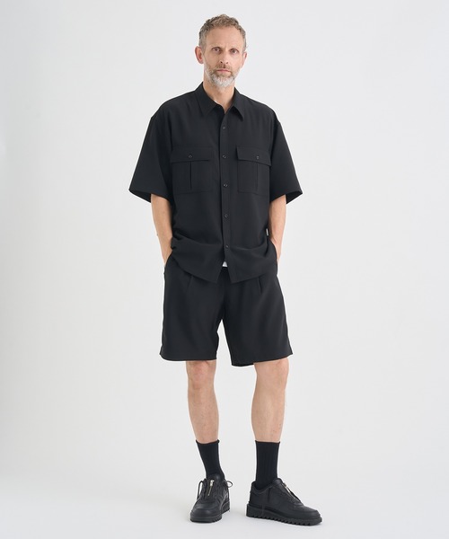 シャツ 「ATTACHMENT/アタッチメント」別注 PE CONPACT TWILL W POCKET S/S SHIRT/セットアップ対応 メンズの画像