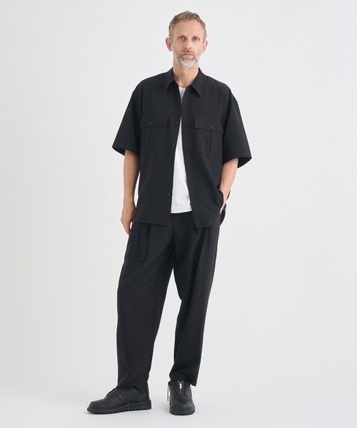 シャツ 「ATTACHMENT/アタッチメント」別注 PE CONPACT TWILL W POCKET S/S SHIRT/セットアップ対応 メンズの画像