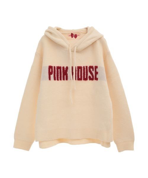 ピンクハウス　新品　パーカーニット　2023年 PINK HOUSE（ピンクハウス） ニットパーカー フリー ピンク レディース